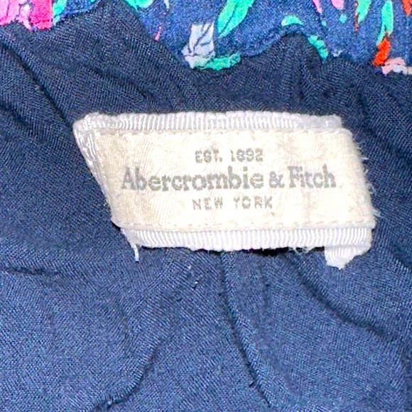 Abercrombie & Fitch Vintage XS Navy Floral Tiered Mini Skirt - Picture 3 of 3